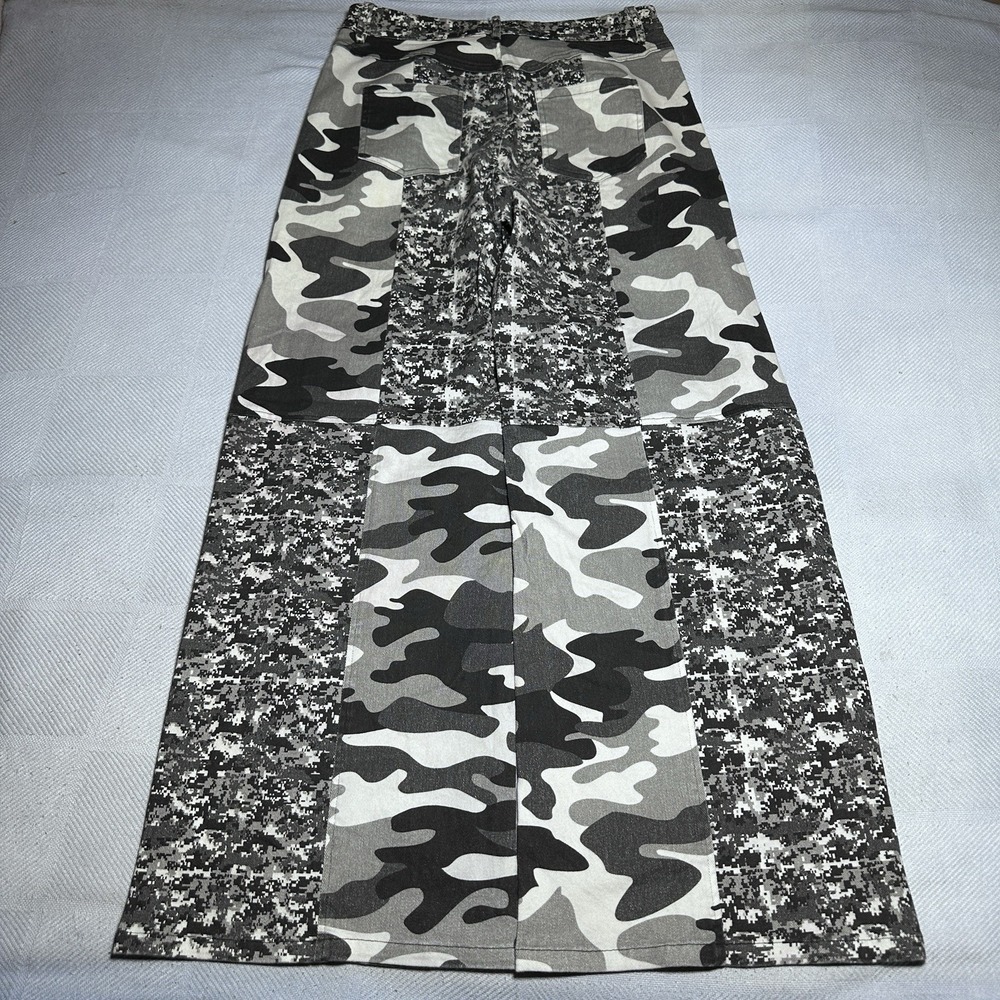 Akira Cargo Pants Womens‎ Multi Camo Baggy Wide Leg High Rise Y2K Streetwear - Picture 6 of 15